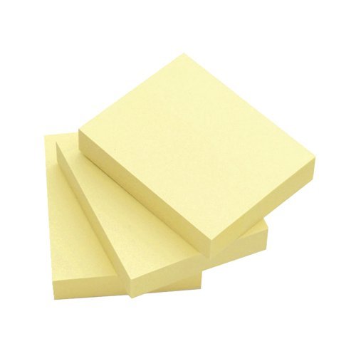 Sticky Notes 3x2 76x51mm Yellow 100 Sheets 21006 - Pack 12