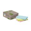 Recycled Sticky Notes 76x127mm Assorted Colours 100 Sheets 21435WP - Pack 12
