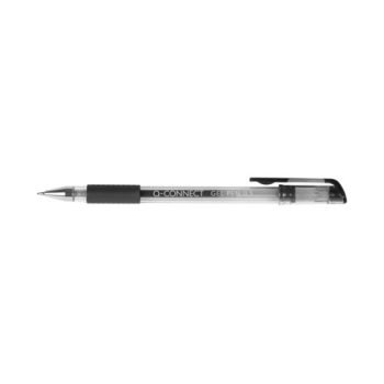 Gel Stick Pens Rubber Grip Rollerball Black K2-01 - Pack 10