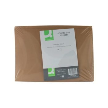 Square Cut Folders Manilla Foolscap 180gsm Buff 44112DENT - Pack 100
