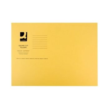 Square Cut Folders Manilla Foolscap 180gsm Yellow 44119PLAIN - Pack 100