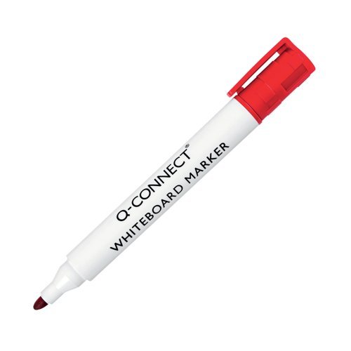 Drywipe Whiteboard Markers Red Bullet Tip - Pack 10