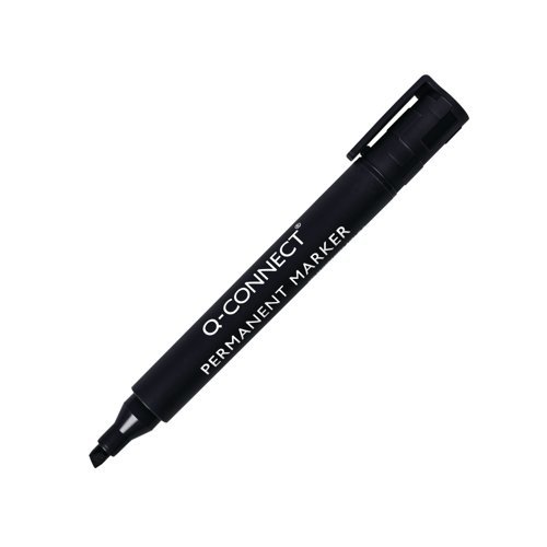 Permanent Markers Black Chisel Tip - Pack 10