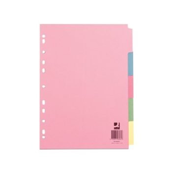 Subject Dividers 5 Part A4 Assorted Colours