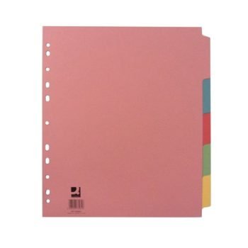 Subject Dividers Extra Wide 5 Part A4+ Assorted