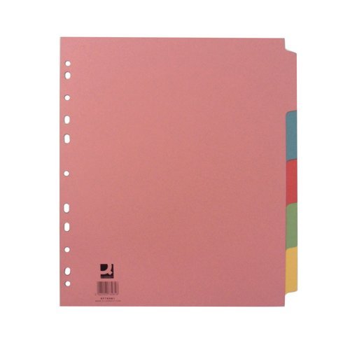 Subject Dividers Extra Wide 5 Part A4+ Assorted