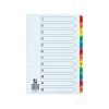 Index Dividers Extra Wide A4 1-12 Colour A4 Mylar Tabs
