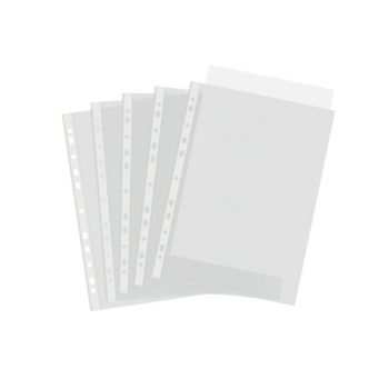 Punched Pockets A4 Embossed Clear Open Top 40 Microns - 100
