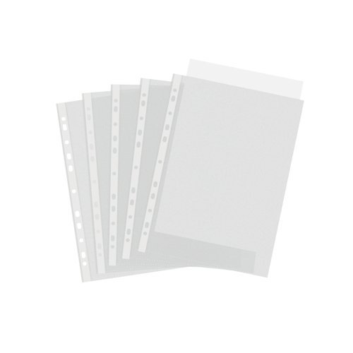 Punched Pockets A4 Embossed Clear Open Top 40 Microns - 100