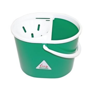 Plastic Mop Bucket With Wringer 15 Litre Green - 0907009