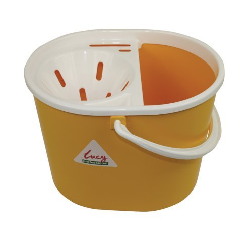 Plastic Mop Bucket With Wringer 15 Litre Yellow - 0907011