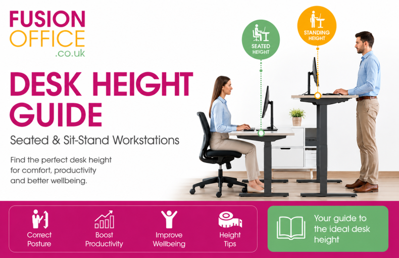 Desk Heights Guide for Seated and Sit-Stand Workstations - Fusion Office Ltd