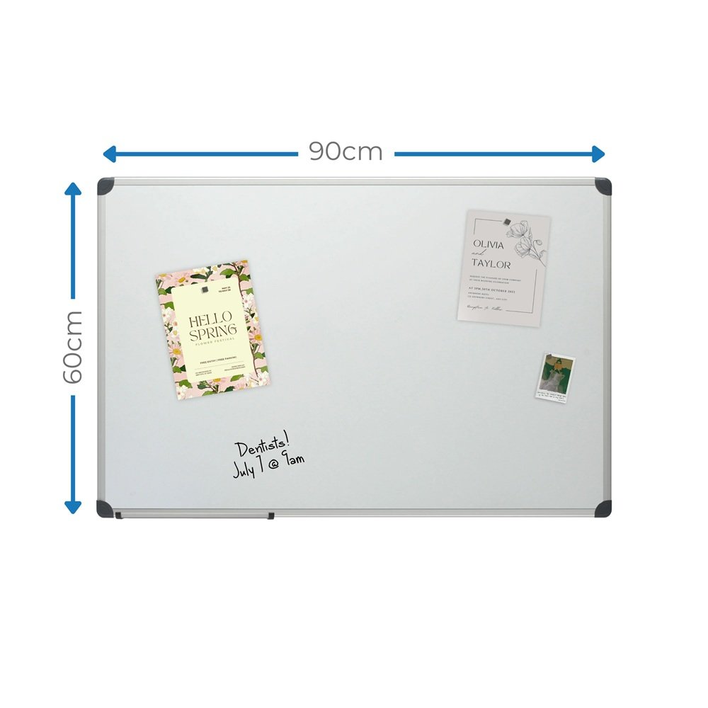 Magnetic Drywipe Whiteboard 600x900mm - Measurements - Fusion Office UK Magnetic Drywipe Whiteboard 600x900mm - Measurements - Fusion Office UK