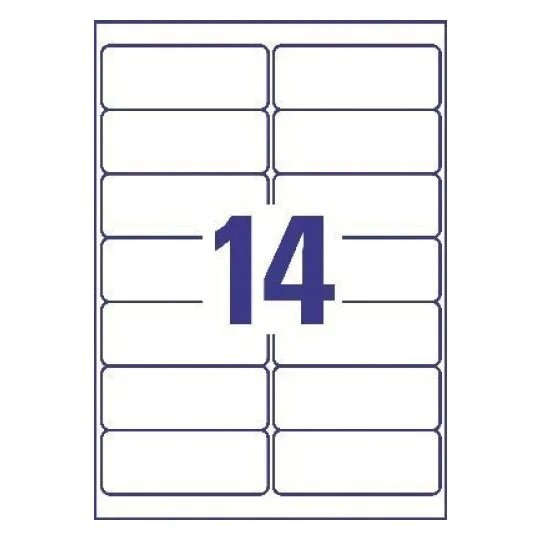 Avery L7563-25 Clear Address Labels 14 per Page A4 Laser 99.1 x 38.1 - 25 Sheets - Layout - Fusion Office UK Avery L7563-25 Clear Address Labels 14 per Page A4 Laser 99.1 x 38.1 - 25 Sheets - Layout - Fusion Office UK