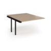 Connex Angled 1200 x 1600 x 725mm Back to Back Add On Bay - Black Frame / Kendal Oak Top - ACO1216-AB-K-KO
