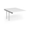 Connex Angled 1200 x 1600 x 725mm Back to Back Add On Bay - Silver Frame / White Top - ACO1216-AB-S-WH