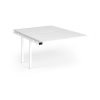 Connex Angled 1200 x 1600 x 725mm Back to Back Add On Bay - White Frame / White Top - ACO1216-AB-WH-WH
