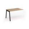 Connex Angled 1200 x 800 x 725mm Single Add On Bay - Black Frame / Beech Top - ACO128-AB-K-B