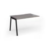 Connex Angled 1200 x 800 x 725mm Single Add On Bay - Black Frame / Grey Oak Top - ACO128-AB-K-GO