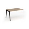 Connex Angled 1200 x 800 x 725mm Single Add On Bay - Black Frame / Kendal Oak Top - ACO128-AB-K-KO