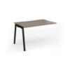 Connex Angled 1200 x 800 x 725mm Single Add On Bay - Black Frame / Nebraska Oak Top - ACO128-AB-K-NO
