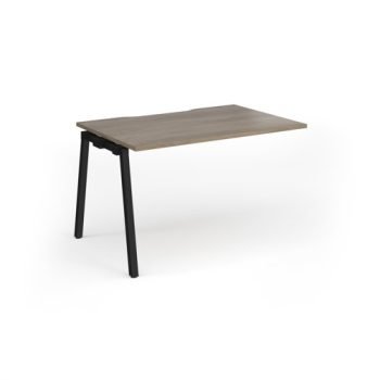 Connex Angled 1200 x 800 x 725mm Single Add On Bay - Black Frame / Nebraska Oak Top - ACO128-AB-K-NO