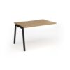Connex Angled 1200 x 800 x 725mm Single Add On Bay - Black Frame / Oak Top - ACO128-AB-K-O