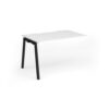 Connex Angled 1200 x 800 x 725mm Single Add On Bay - Black Frame / White Top - ACO128-AB-K-WH