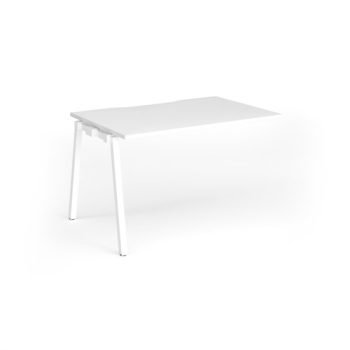 Connex Angled 1200 x 800 x 725mm Single Add On Bay - White Frame / White Top - ACO128-AB-WH-WH