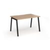 Connex Angled 1200 x 800 x 725mm Single Desk - Black Frame / Beech Top - ACO128-K-B
