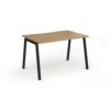 Connex Angled 1200 x 800 x 725mm Single Desk - Black Frame / Oak Top - ACO128-K-O