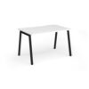 Connex Angled 1200 x 800 x 725mm Single Desk - Black Frame / White Top - ACO128-K-WH