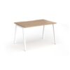 Connex Angled 1200 x 800 x 725mm Single Desk - White Frame / Beech Top - ACO128-WH-B