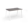 Connex Angled 1200 x 800 x 725mm Single Desk - White Frame / Grey Oak Top - ACO128-WH-GO