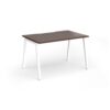 Connex Angled 1200 x 800 x 725mm Single Desk - White Frame / Walnut Top - ACO128-WH-W
