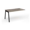 Connex Angled 1400 x 800 x 725mm Single Add On Bay - Black Frame / Nebraska Oak Top - ACO148-AB-K-NO