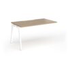 Connex Angled 1400 x 800 x 725mm Single Add On Bay - White Frame / Kendal Oak Top - ACO148-AB-WH-KO