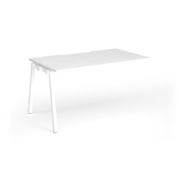 Connex Angled 1400 x 800 x 725mm Single Add On Bay - White Frame / White Top - ACO148-AB-WH-WH