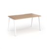 Connex Angled 1400 x 800 x 725mm Single Desk - White Frame / Beech Top - ACO148-WH-B