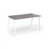 Connex Angled 1400 x 800 x 725mm Single Desk - White Frame / Grey Oak Top - ACO148-WH-GO