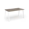 Connex Angled 1400 x 800 x 725mm Single Desk - White Frame / Nebraska Oak Top - ACO148-WH-NO