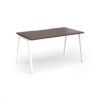 Connex Angled 1400 x 800 x 725mm Single Desk - White Frame / Walnut Top - ACO148-WH-W