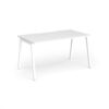 Connex Angled 1400 x 800 x 725mm Single Desk - White Frame / White Top - ACO148-WH-WH