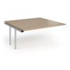 Connex Angled 1600 x 1600 x 725mm Back to Back Add On Bay - Silver Frame / Kendal Oak Top - ACO1616-AB-S-KO