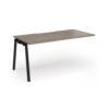 Connex Angled 1600 x 800 x 725mm Single Add On Bay - Black Frame / Nebraska Oak Top - ACO168-AB-K-NO