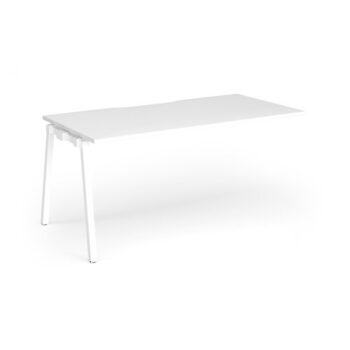 Connex Angled 1600 x 800 x 725mm Single Add On Bay - White Frame / White Top - ACO168-AB-WH-WH
