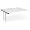 Connex Angled 1800 x 1600 x 725mm Back to Back Add On Bay - Silver Frame / White Top - ACO1816-AB-S-WH
