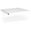 Connex Angled 1800 x 1600 x 725mm Back to Back Add On Bay - White Frame / White Top - ACO1816-AB-WH-WH
