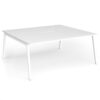 Connex Angled 1800 x 1600 x 725mm Back to Back Desk ( 2 x 1800mm ) - White Frame / White Top - ACO1816-WH-WH