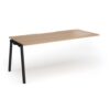 Connex Angled 1800 x 800 x 725mm Single Add On Bay - Black Frame / Beech Top - ACO188-AB-K-B
